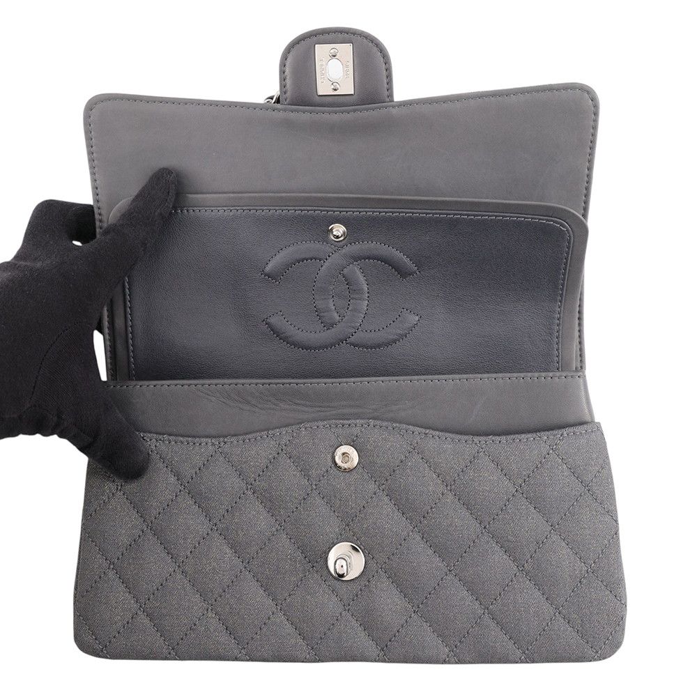 Chanel Chain Shoulder Bag Quilted 25 CC Logo Canvas Double — view 6