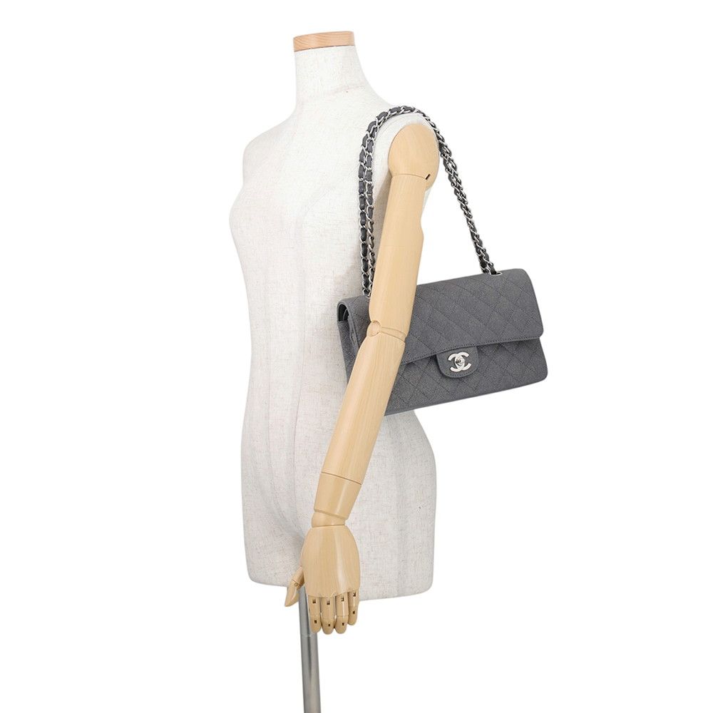 Chanel Chain Shoulder Bag Quilted 25 CC Logo Canvas Double — view 4