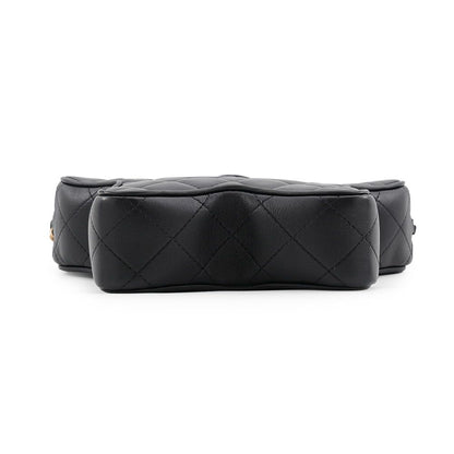 Chanel Chain Shoulder Bag Quilted CC Logo Star Lambskin Black — view 3