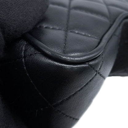 Chanel Chain Shoulder Bag Quilted CC Logo Star Lambskin Black — view 8