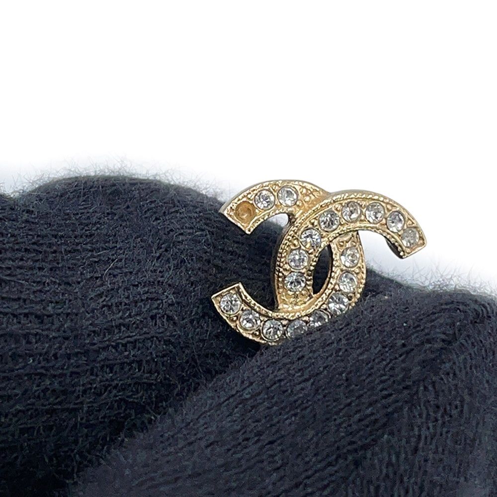 Chanel Earrings CC Logo Heart Rhinestone Faux Pearl — view 5