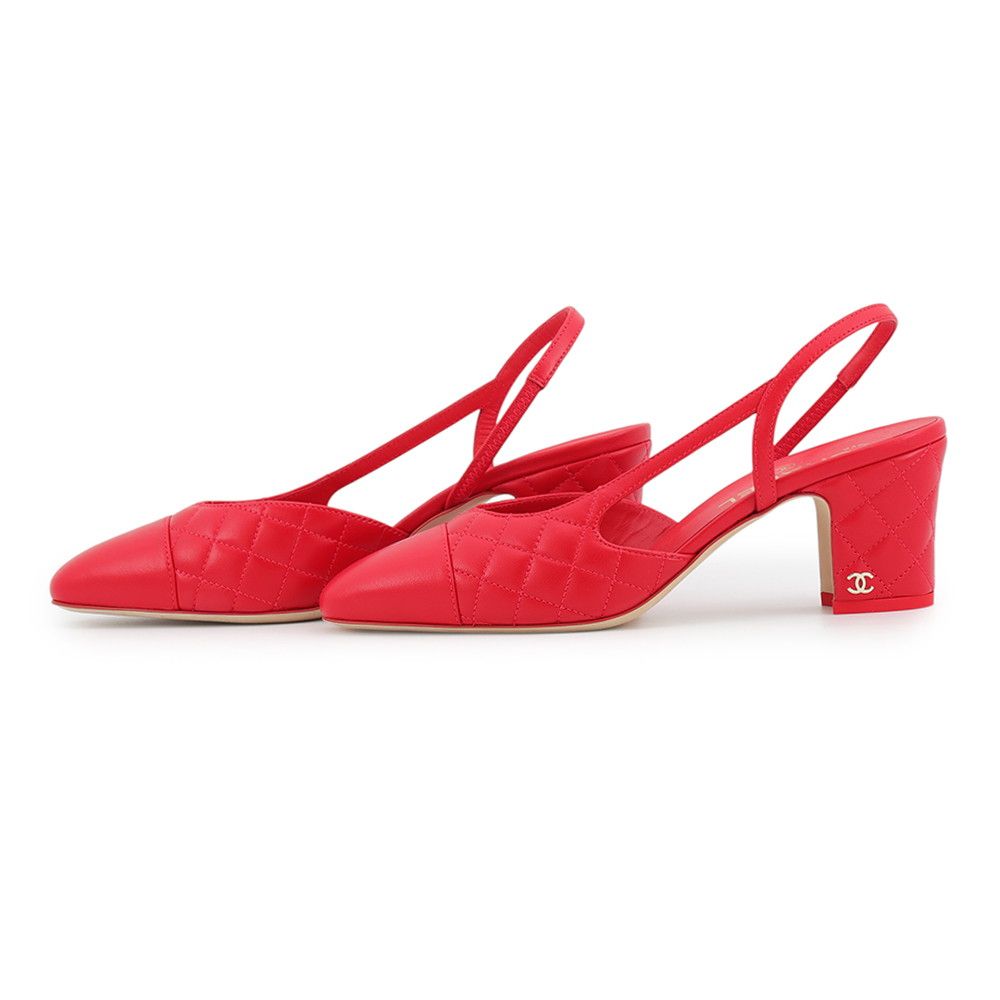 Chanel Pumps Slingback Lambskin Heels — view 2