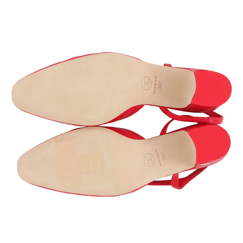 Chanel Pumps Slingback Lambskin Heels — view 4