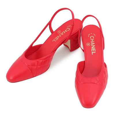 Chanel Pumps Slingback Lambskin Heels