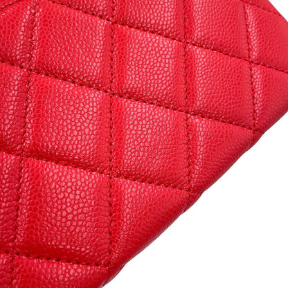 Chanel Chain Shoulder Bag Quilted Vanity CC Logo Caviar Leather 2-Way — view 8