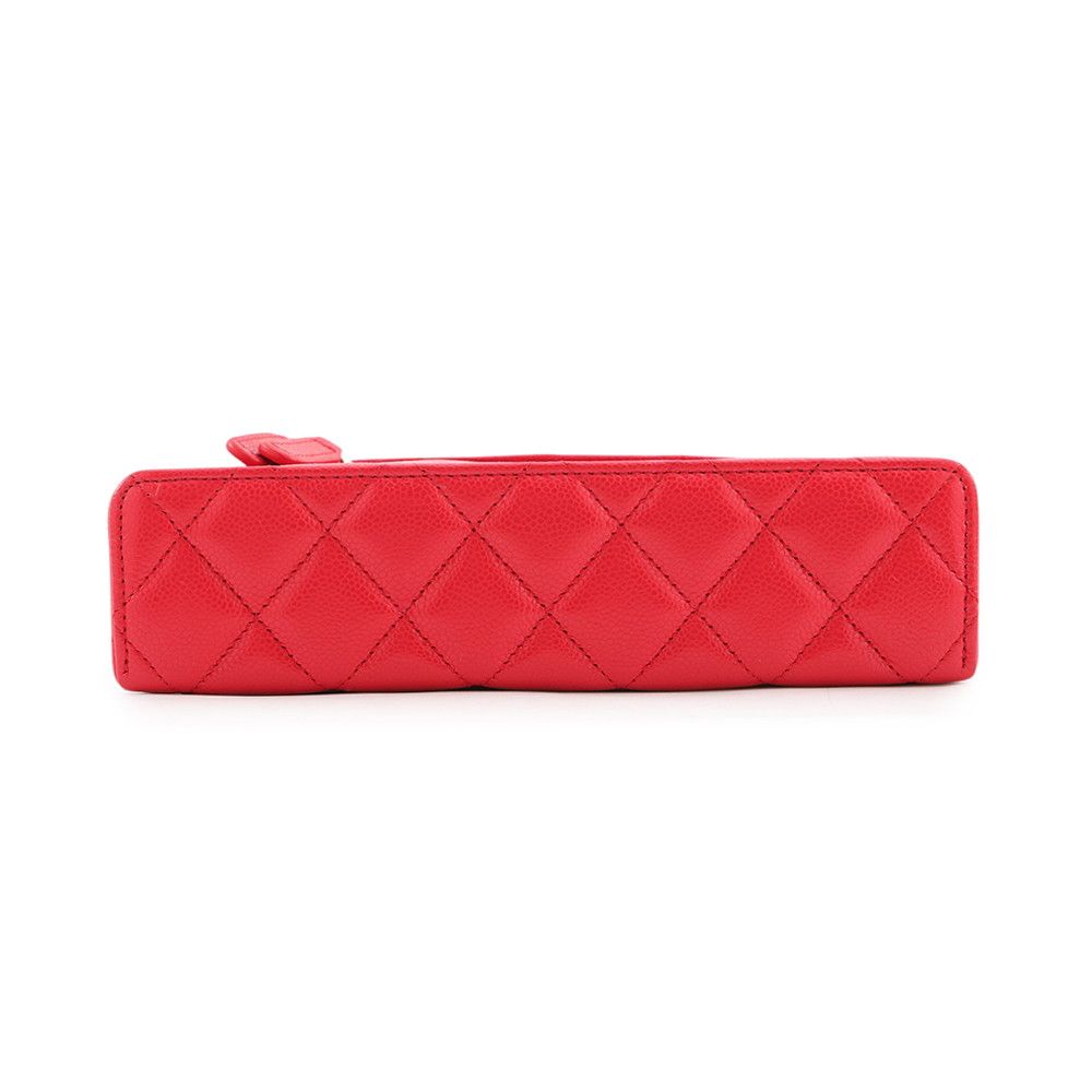 Chanel Chain Shoulder Bag Quilted Vanity CC Logo Caviar Leather 2-Way — view 3