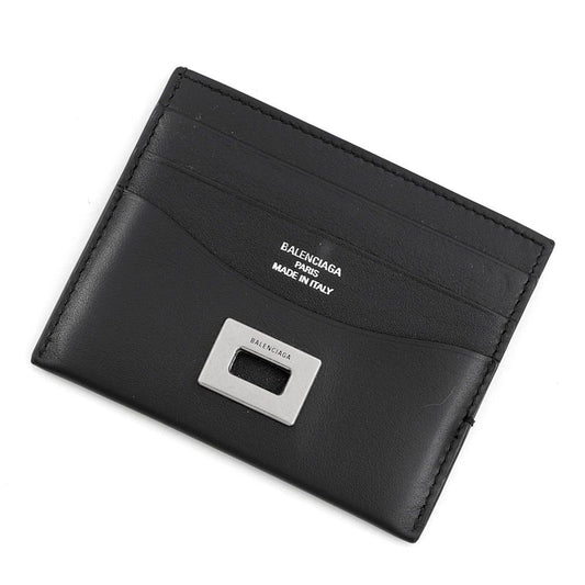 Balenciaga Card Case Rodeo Smooth Calf Leather Black