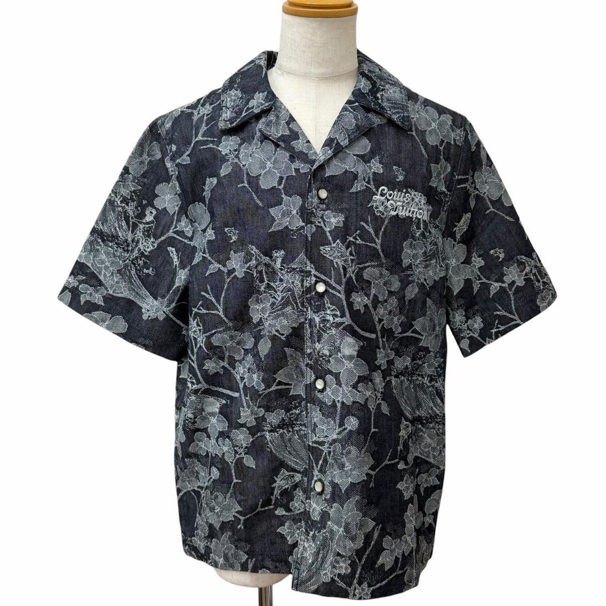 Louis Vuitton Floral Jacquard Denim Set Indigo Blue 30 M — view 2