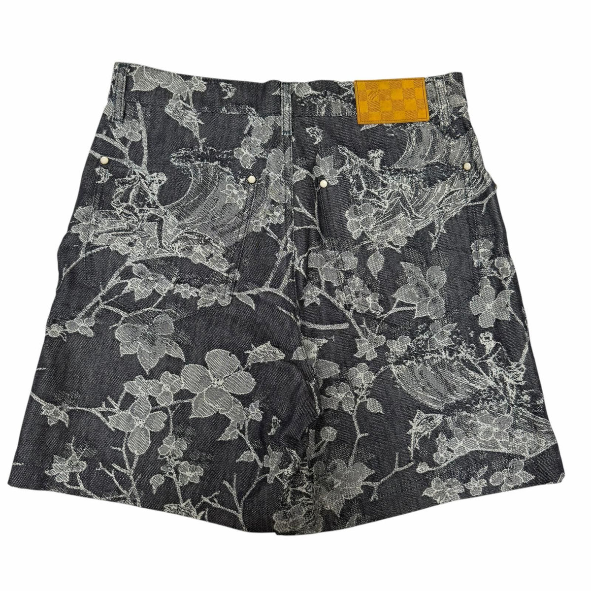 Louis Vuitton Floral Jacquard Denim Set Indigo Blue 30 M — view 8