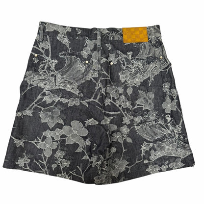 Louis Vuitton Floral Jacquard Denim Set Indigo Blue 30 M — view 8