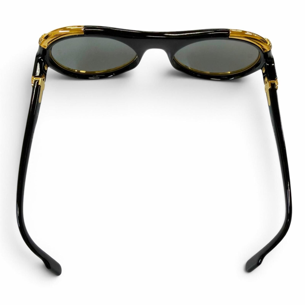 Cartier Vintage Diabolo Logo Eyewear Sunglasses Black Gold Non Prescription — view 6