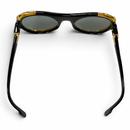 Cartier Vintage Diabolo Logo Eyewear Sunglasses Black Gold Non Prescription — view 6