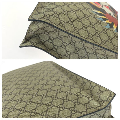 Gucci GG Supreme Angry Cat Tote Beige Multicolor Canvas Leather — view 6
