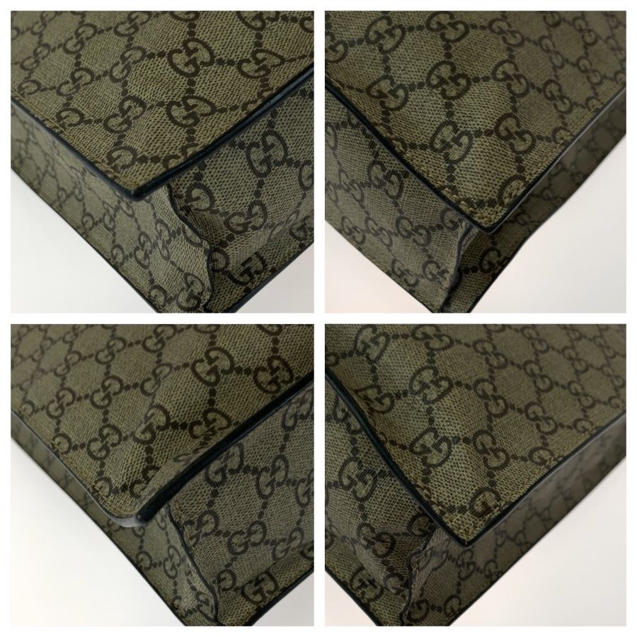Gucci GG Supreme Angry Cat Tote Beige Multicolor Canvas Leather — view 3