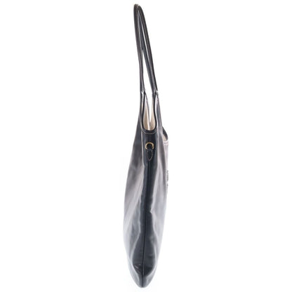 Miu Miu Logo Bag Handbag Black Leather — view 3