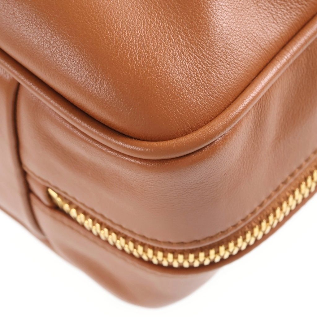 Miu Miu Leather Bow Handbag Brown Gold — view 5
