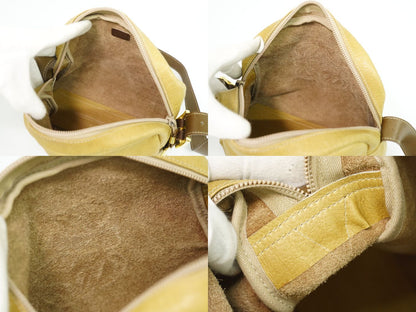 Loewe Anagram Shoulder Bag Pochette Leather Yellow — view 8