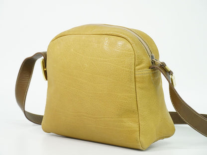 Loewe Anagram Shoulder Bag Pochette Leather Yellow — view 2