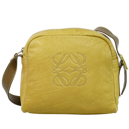 Loewe Anagram Shoulder Bag Pochette Leather Yellow