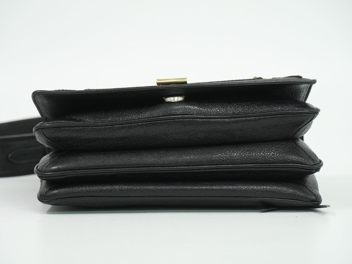 Prada Robot Collection Shoulder Bag Pochette Leather Black Multicolor — view 3