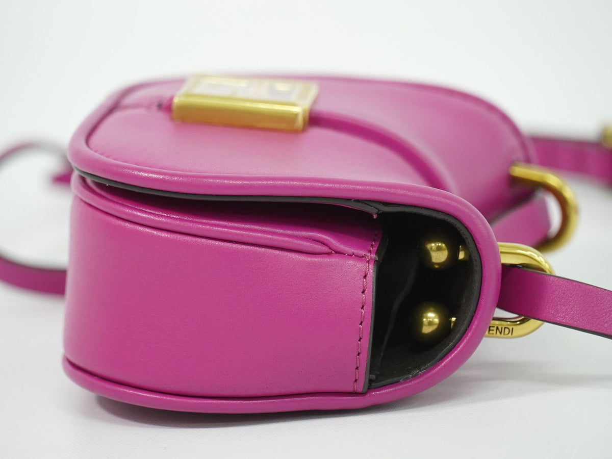 Fendi Camon Nano Shoulder Bag Pochette Leather Pink C'mon — view 4