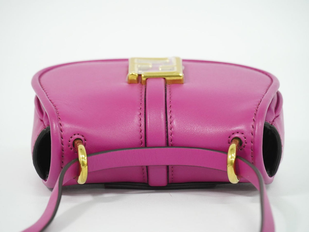 Fendi Camon Nano Shoulder Bag Pochette Leather Pink C'mon — view 5