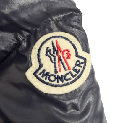 Moncler Fulmarus Logo Patch Fur Hooded Down Coat Navy — view 6