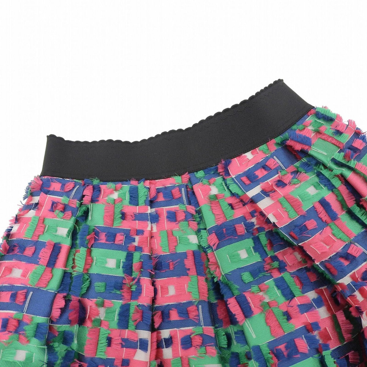 Dolce & Gabbana Fjmwx Lining Silk 100% Jacquard Skirt Pink Green 38 — view 3