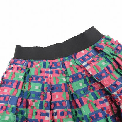 Dolce & Gabbana Fjmwx Lining Silk 100% Jacquard Skirt Pink Green 38 — view 3