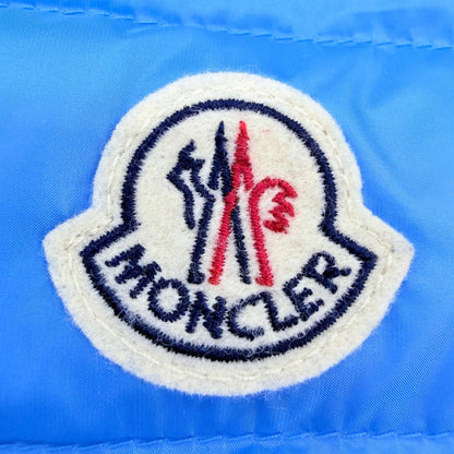 Moncler Liane Gilet Logo Patch Button Pocket Double Down Vest Blue — view 6