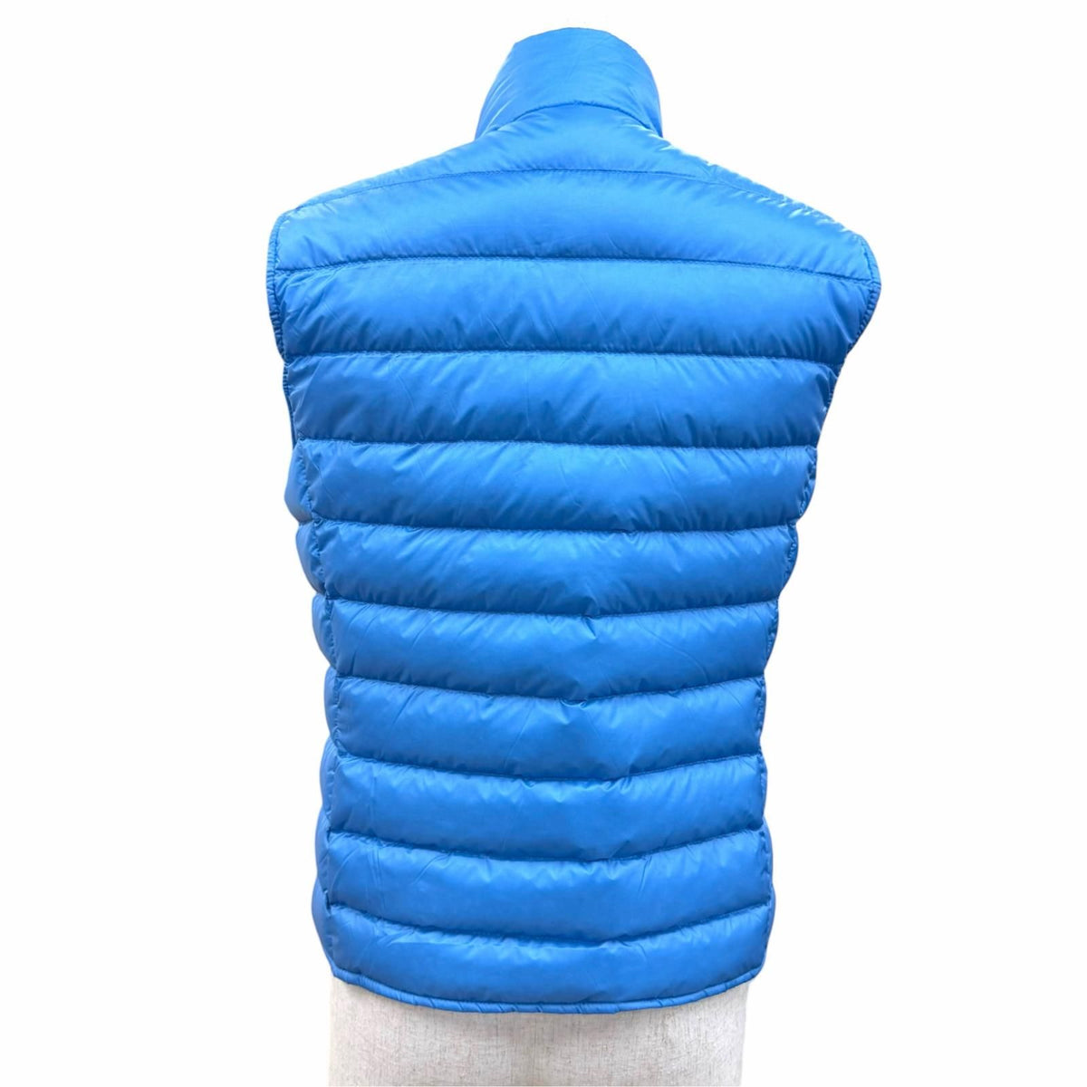 Moncler Liane Gilet Logo Patch Button Pocket Double Down Vest Blue — view 4