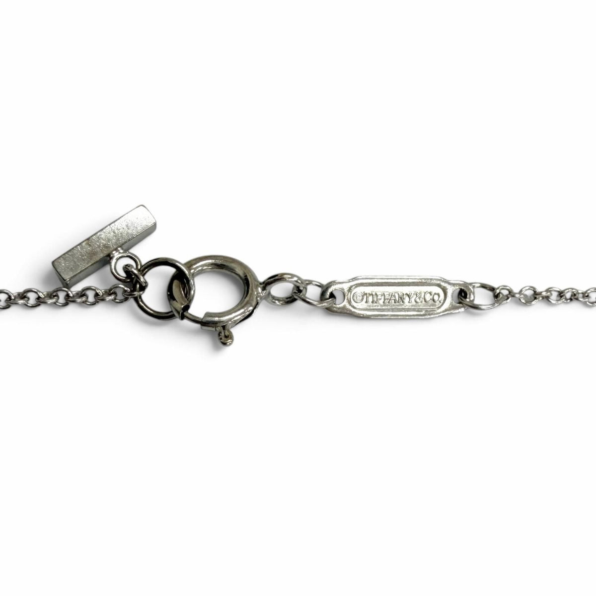 Tiffany & Co T Smile Small Chain Necklace White Gold — view 4