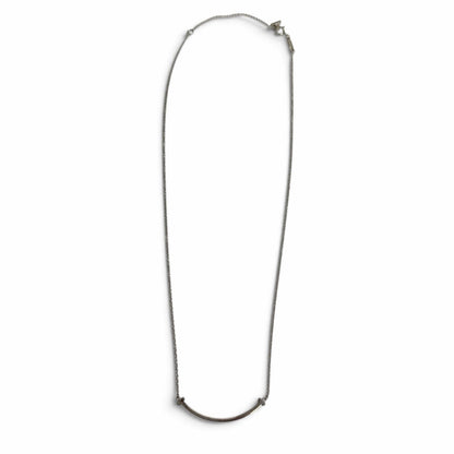 Tiffany & Co T Smile Small Chain Necklace White Gold — view 3