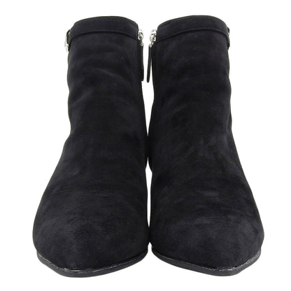 Hermes Blanche Crystal H Buckle Pointed Toe Suede Leather Short Boots — view 4