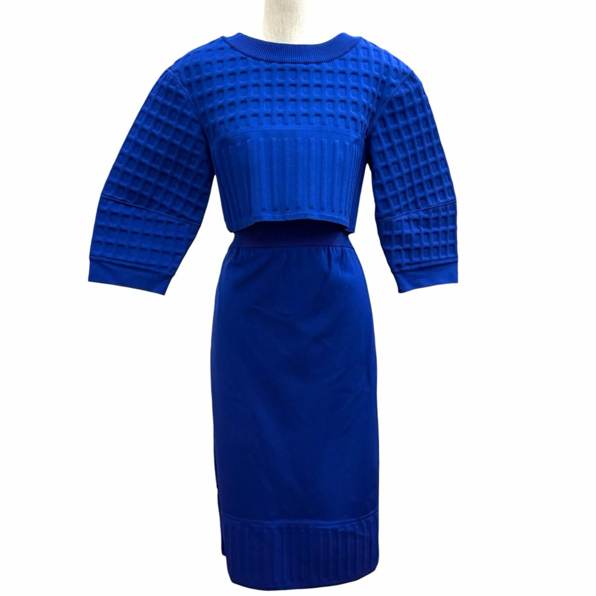 Chanel Pearl CC Logo Button Parts Set Blue Skirt 36