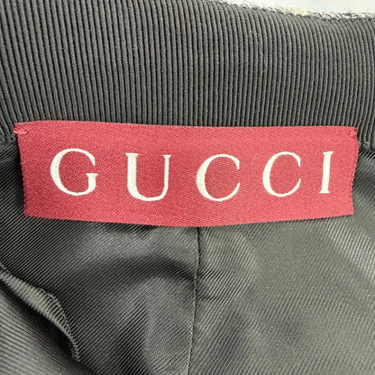Gucci Side Slit Tweed Skirt Pencil Gray 40 — view 7