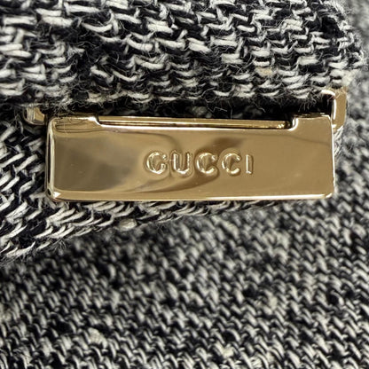 Gucci Side Slit Tweed Skirt Pencil Gray 40 — view 8