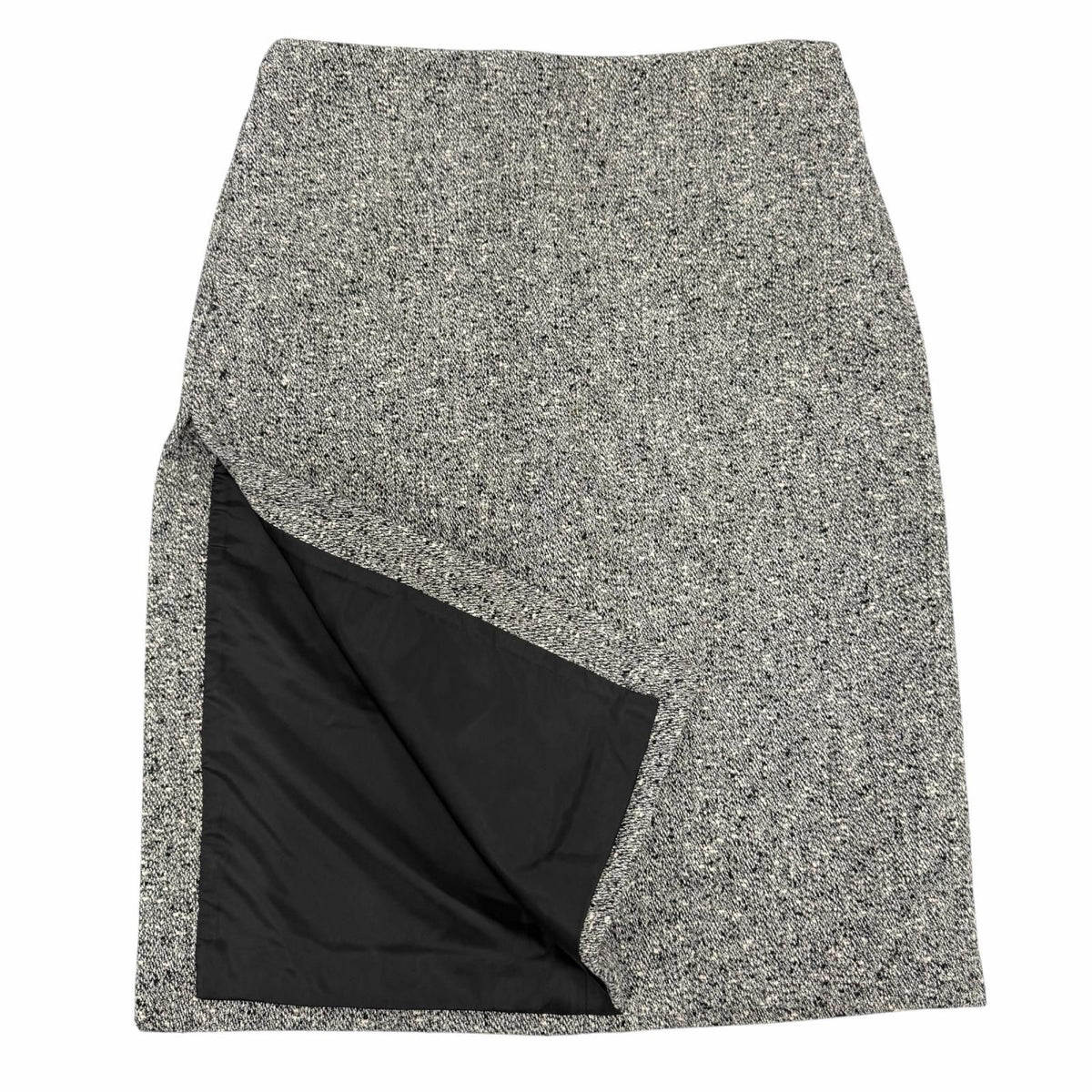 Gucci Side Slit Tweed Skirt Pencil Gray 40 — view 5