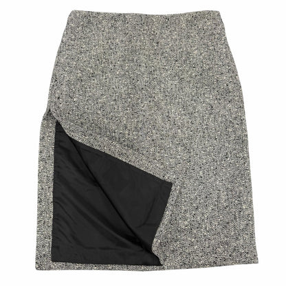 Gucci Side Slit Tweed Skirt Pencil Gray 40 — view 5