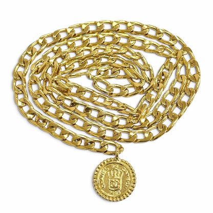 Chanel Vintage CC Logo Medallion Chain Belt Gold