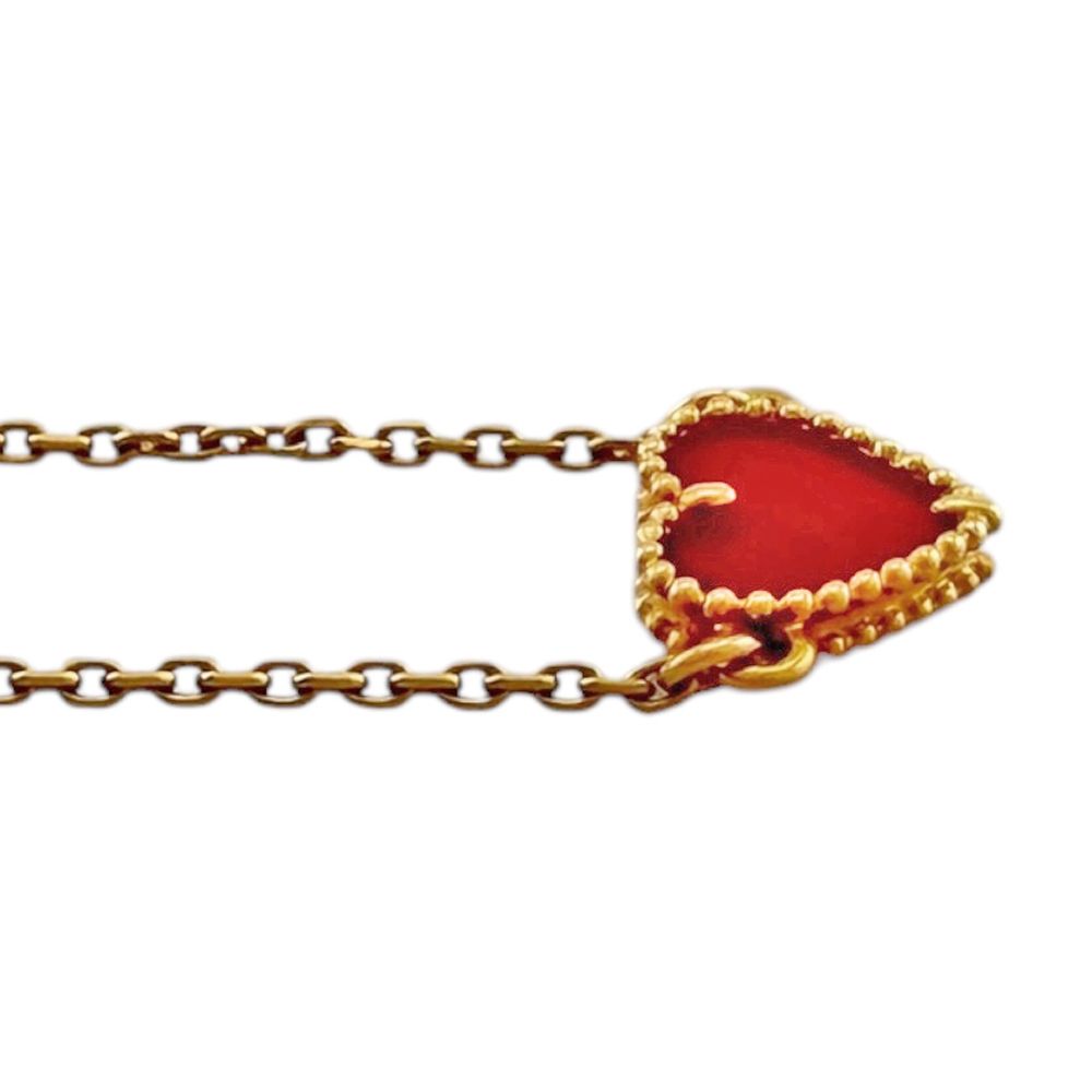 Van Cleef & Arpels Sweet Heart Bracelet 18k Pink Gold Carnelian — view 3