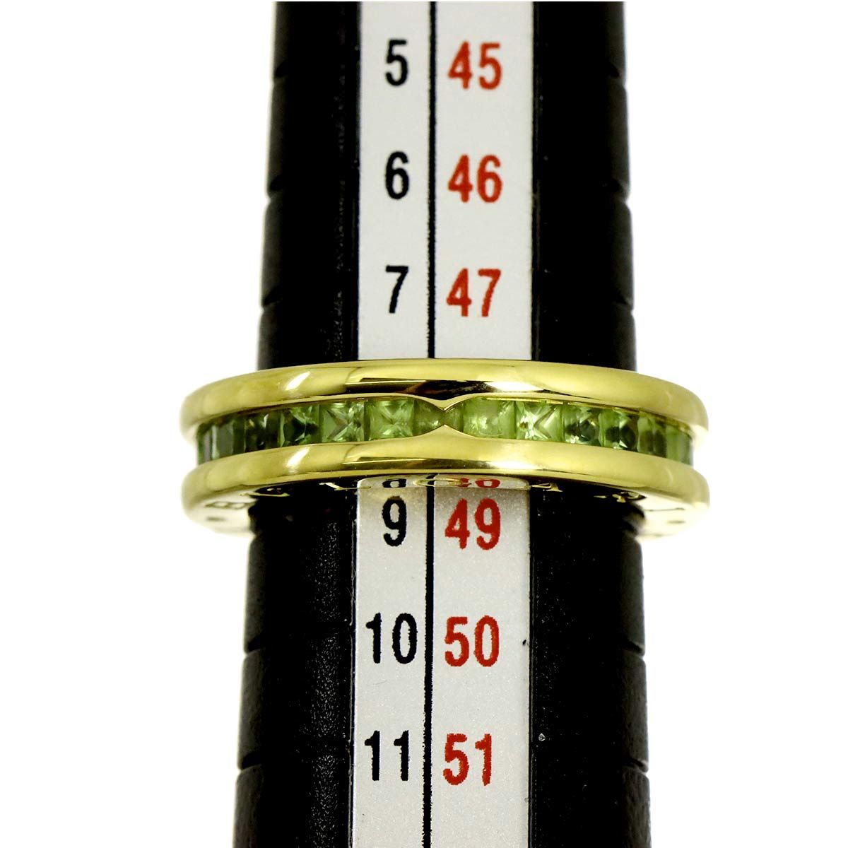 Bvlgari B.zero1 Band 48 Ring Peridot 18k Yellow Gold 750 — view 7