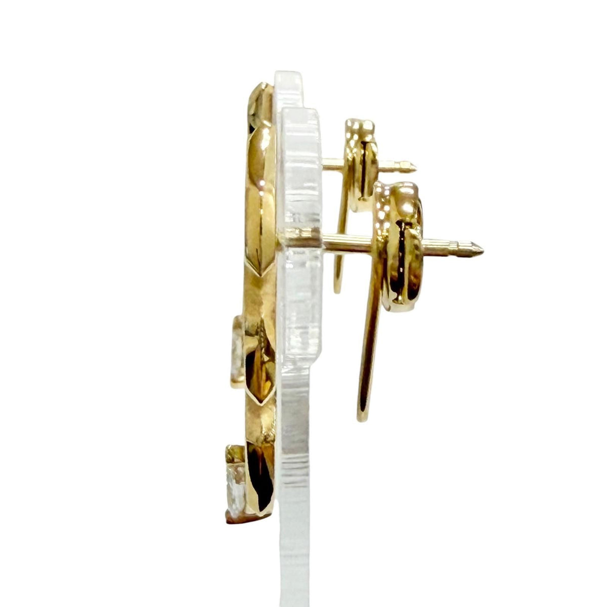 Tiffany & Co Victoria Vine Diamond Earrings Total Yellow Gold — view 4