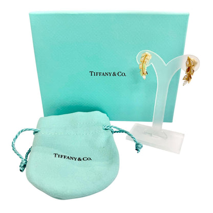 Tiffany & Co Victoria Vine Diamond Earrings Total Yellow Gold — view 2