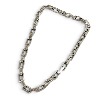 Louis Vuitton Collier Chain Monogram Necklace Silver