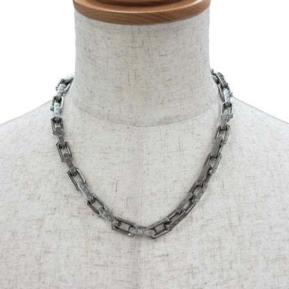 Louis Vuitton Collier Chain Monogram Necklace Silver — view 3