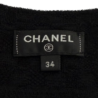 Chanel Cashmere Silk Blend Anchor CC Logo Button Crew Neck Three Quarter Sleeve — view 7