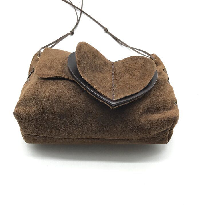 Gucci Suede Heart Vintage Mini Shoulder Bag Brown — view 4