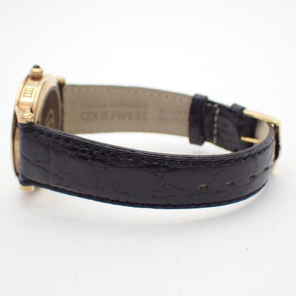 Gucci Quartz Watch Gold White Dial Leather Strap — view 5