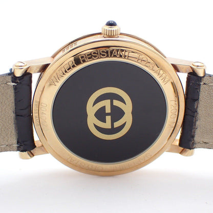 Gucci Quartz Watch Gold White Dial Leather Strap — view 8